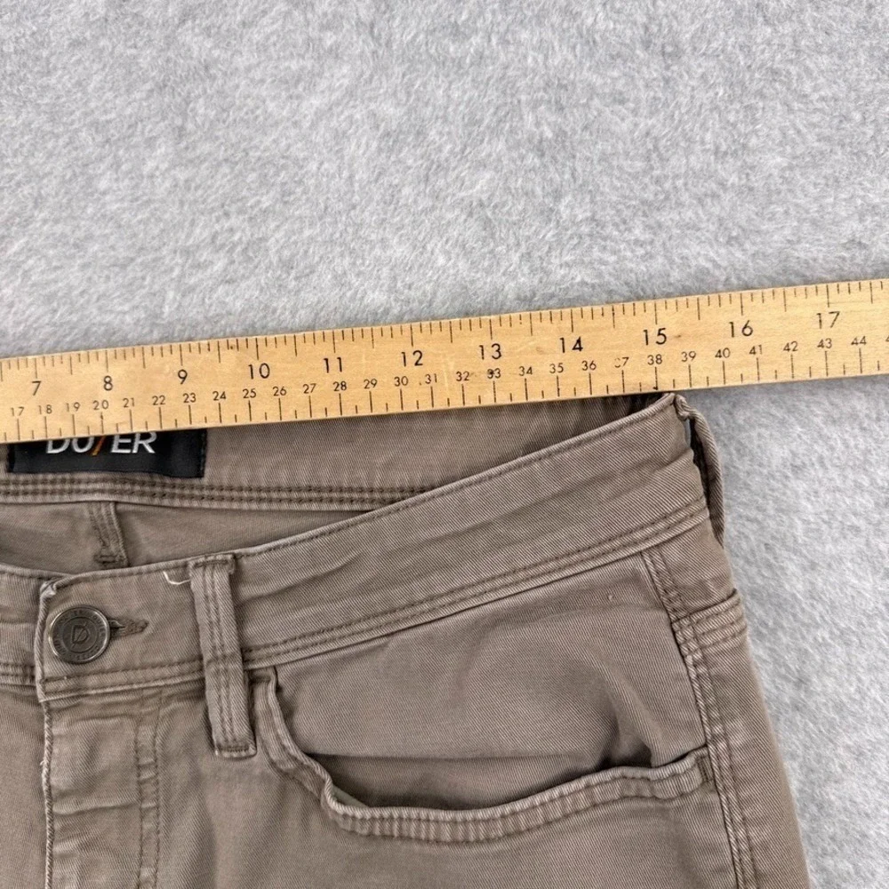 DU/ER Pants Mens 30x33 Brown Live Lite Slim Stretch No Sweat Performance Fabric
